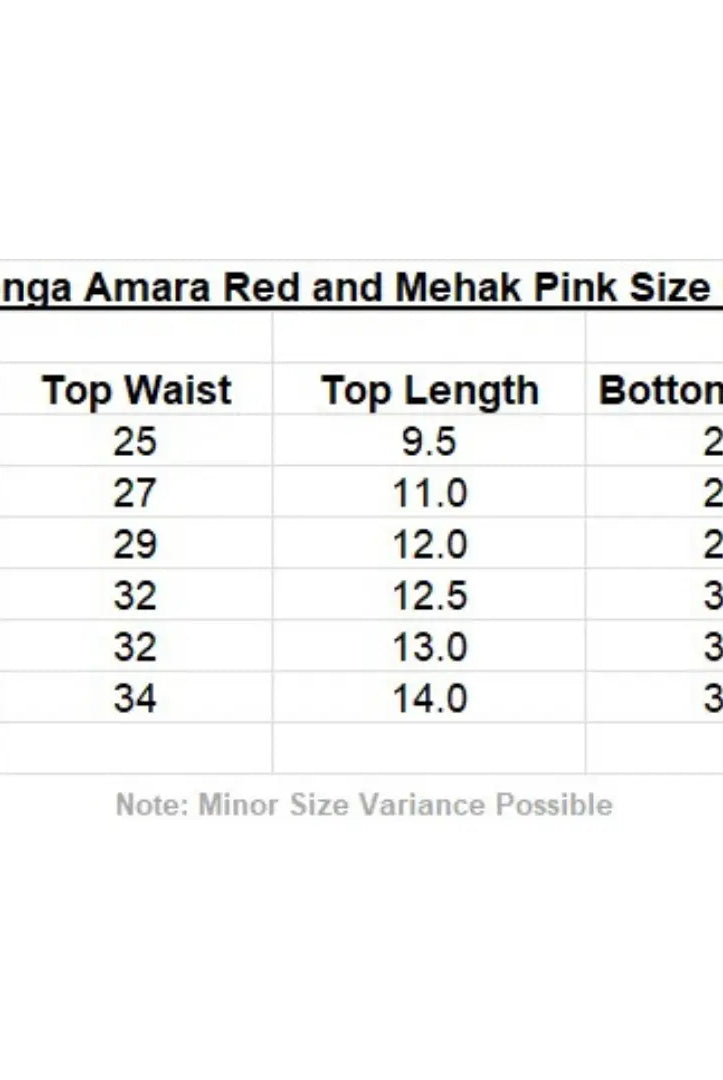 Amara Red Floral Girls Halter Lehenga with Chanderi Dupatta Set in Ice Cool Satin Cotton Nimbu