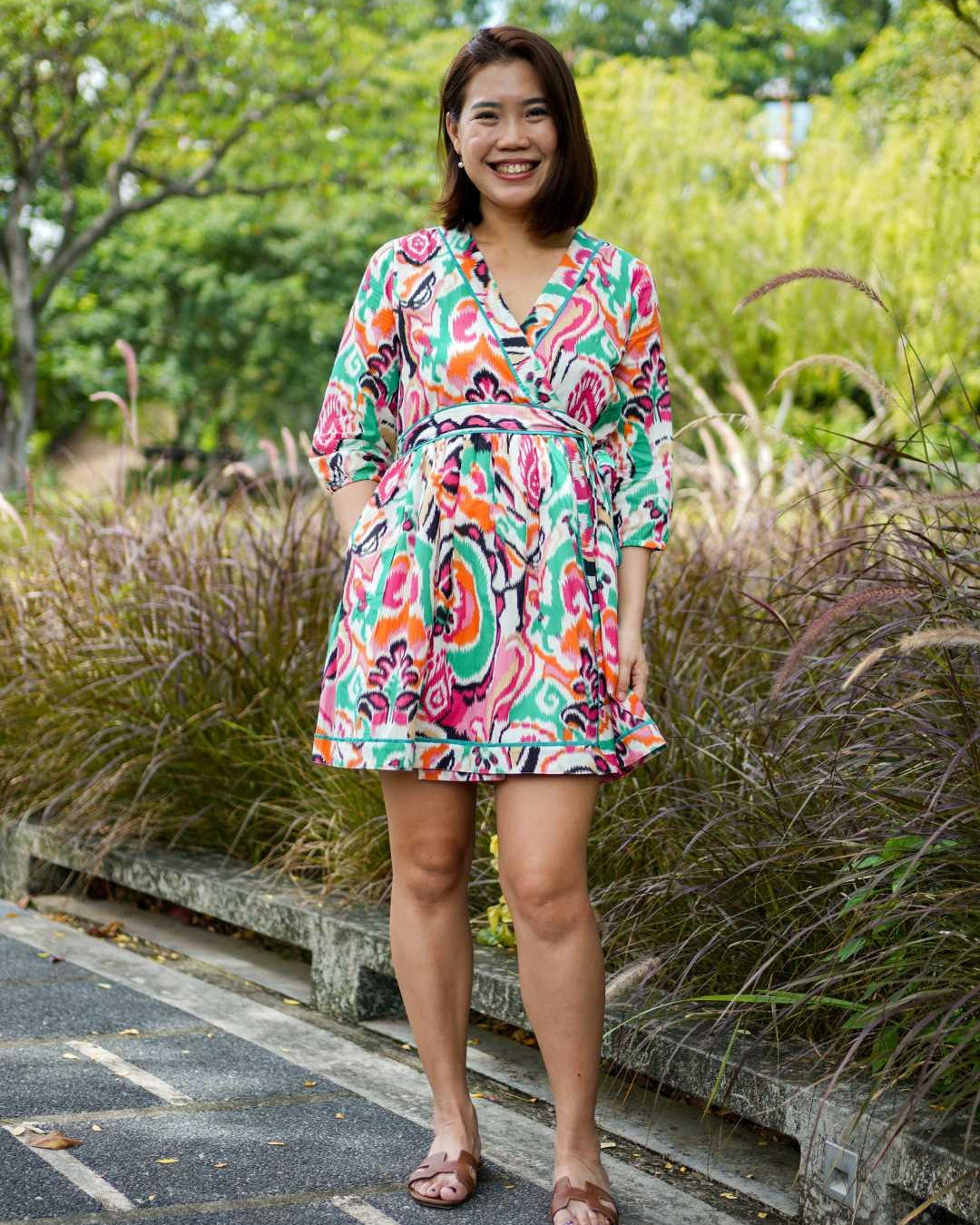 Havana White Rainbow Women Short Dress