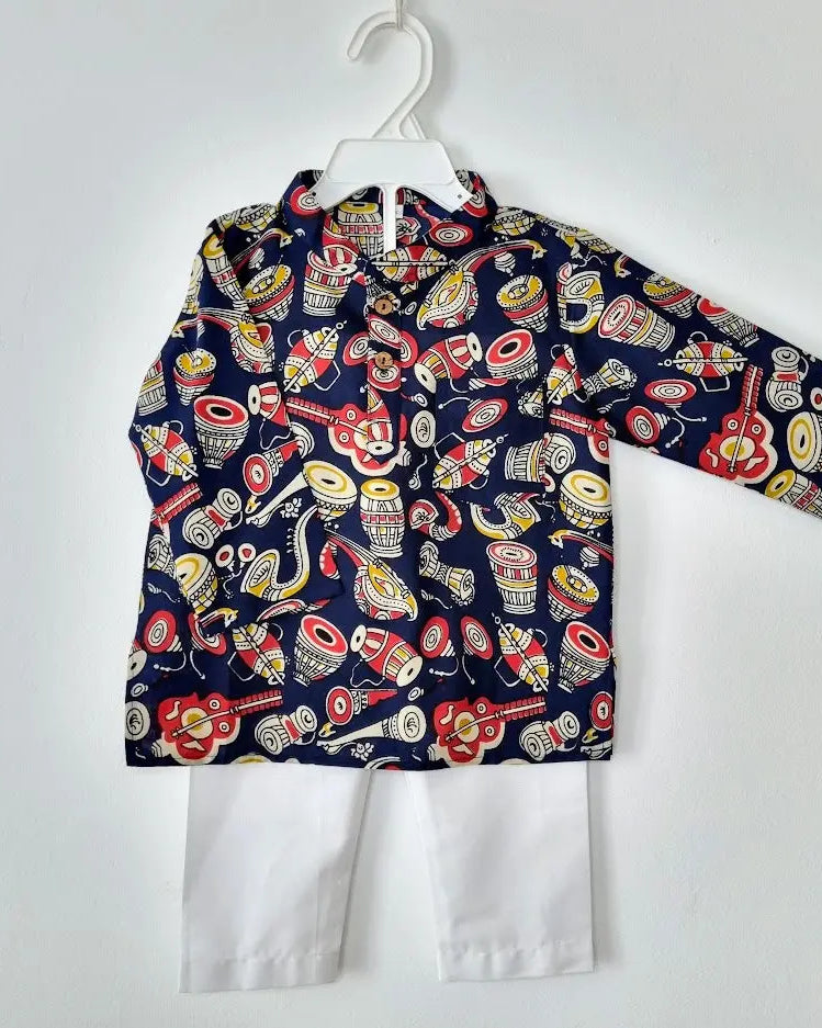 Raaga Symphony Kurta Set - Nimbu Kids