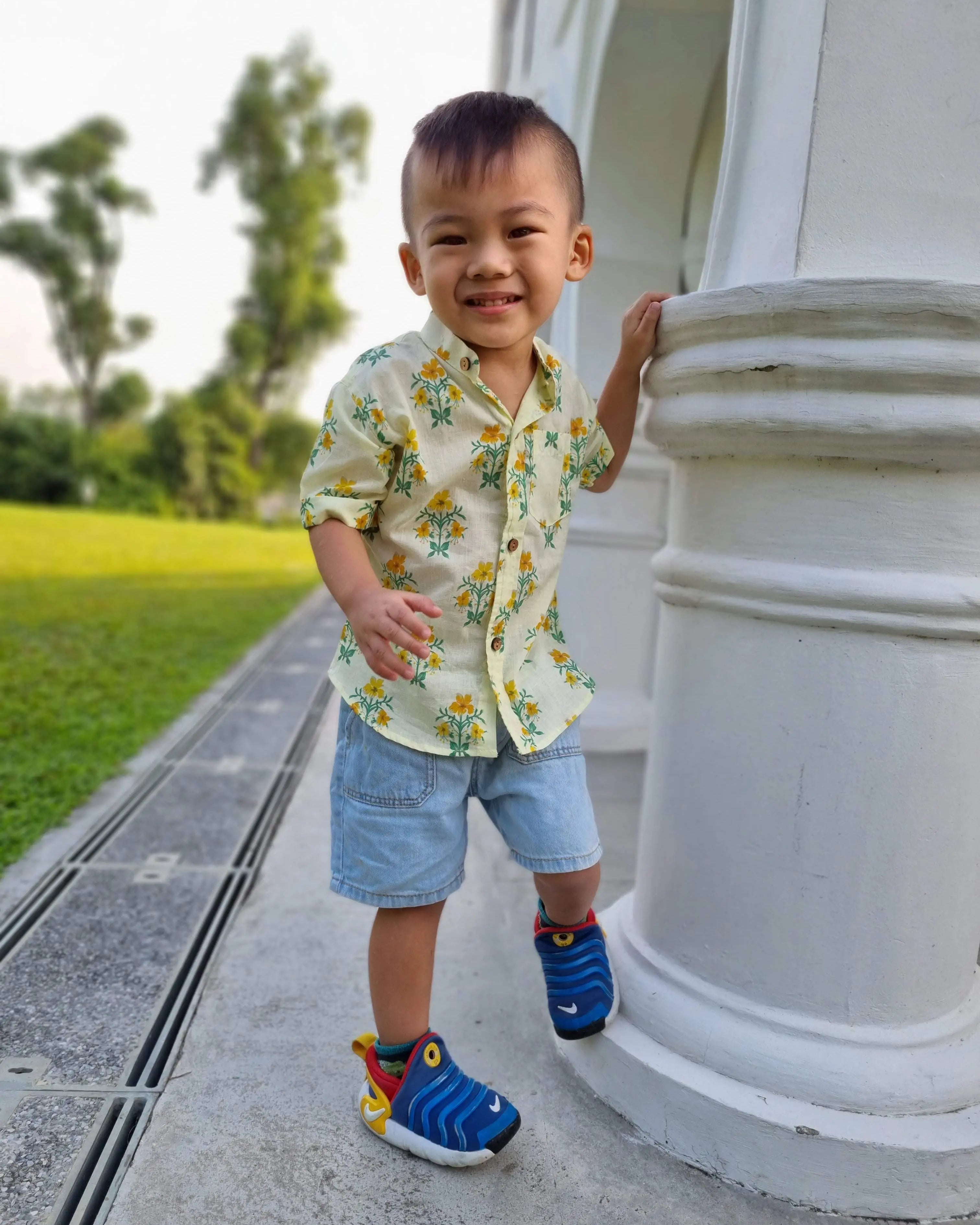 Breeze Yellow Floral Unisex Shirt Nimbu