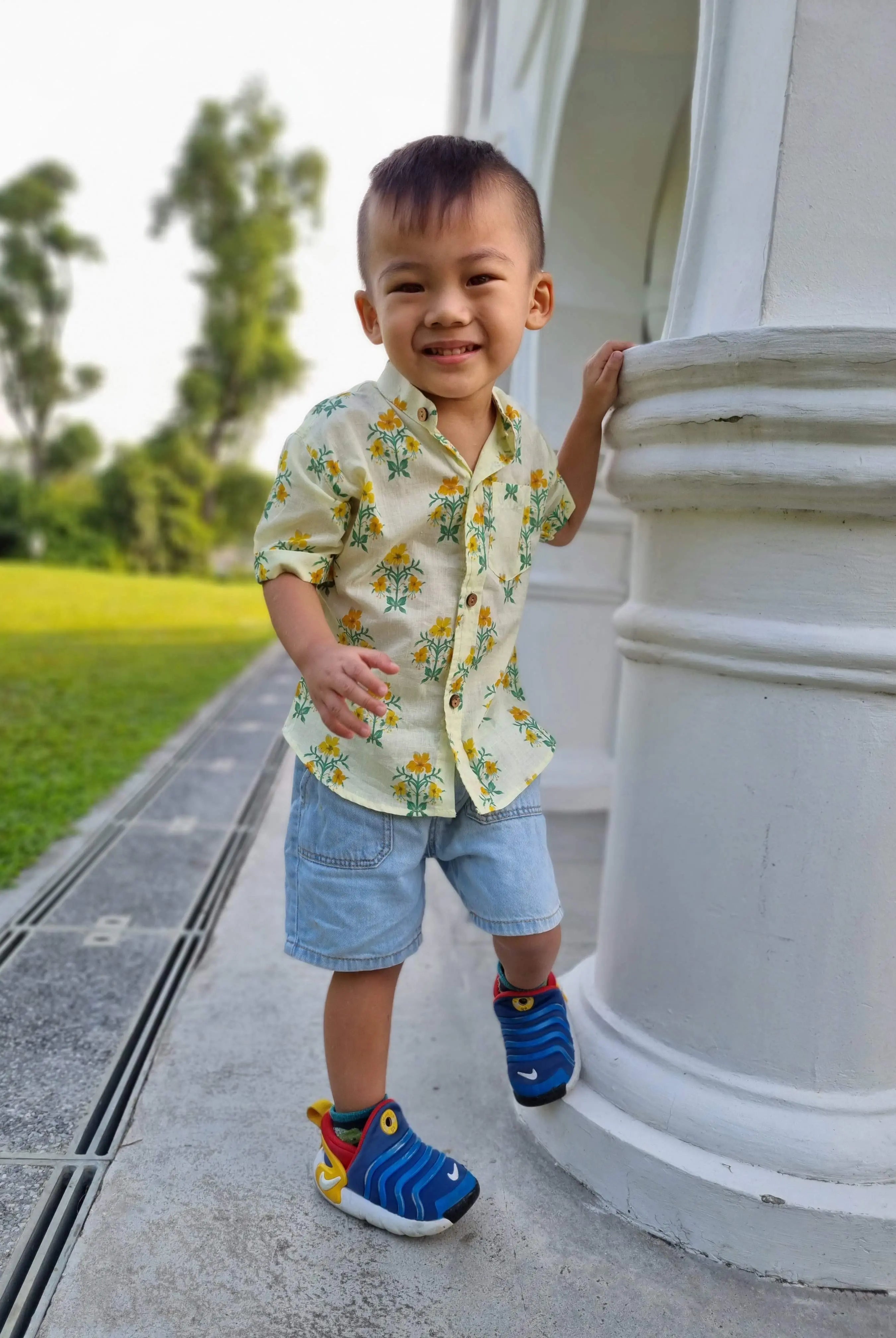 Breeze Yellow Floral Unisex Shirt Nimbu