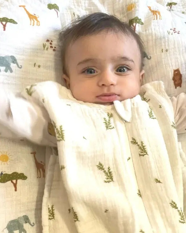 Organic Muslin Sleep Bag - Green Zen Dulaar