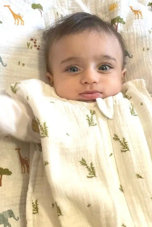 Organic Muslin Sleep Bag - Green Zen Dulaar