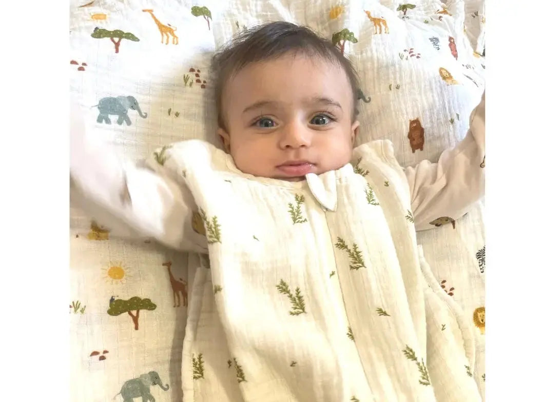 Organic Muslin Sleep Bag - Green Zen Dulaar