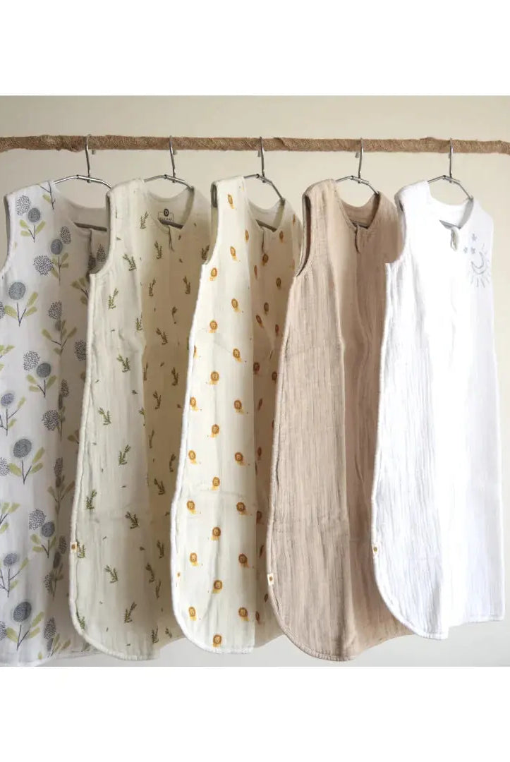 Organic Muslin Sleep Bag - Just Lion Around Dulaar