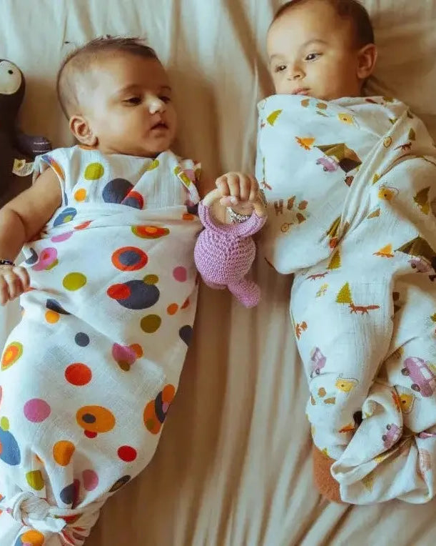 Organic Muslin Swaddle - Just Lion Around Dulaar