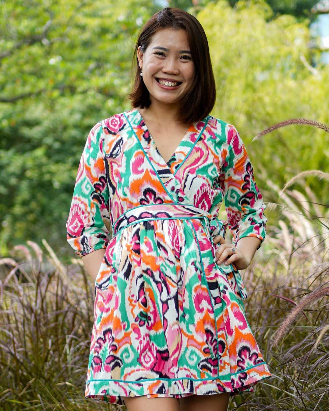 Havana White Rainbow Women Short Dress