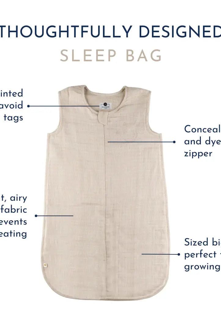 Organic Muslin Sleep Bag - Green Zen Dulaar