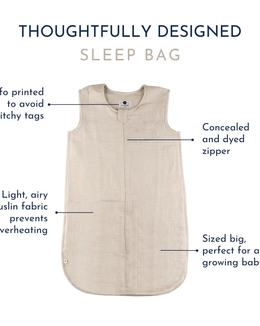 Organic Muslin Sleep Bag - Just Lion Around Dulaar
