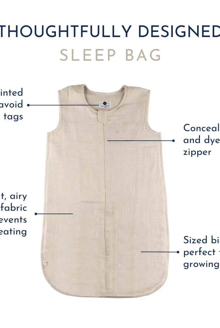 Organic Muslin Sleep Bag - Just Lion Around Dulaar