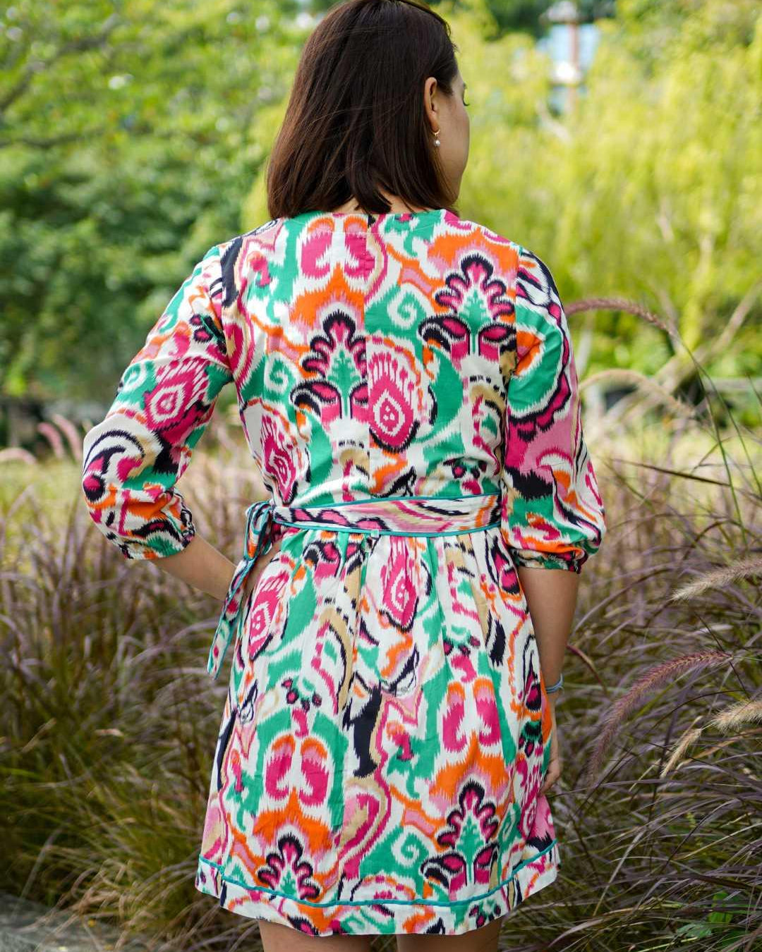Havana White Rainbow Women Short Dress
