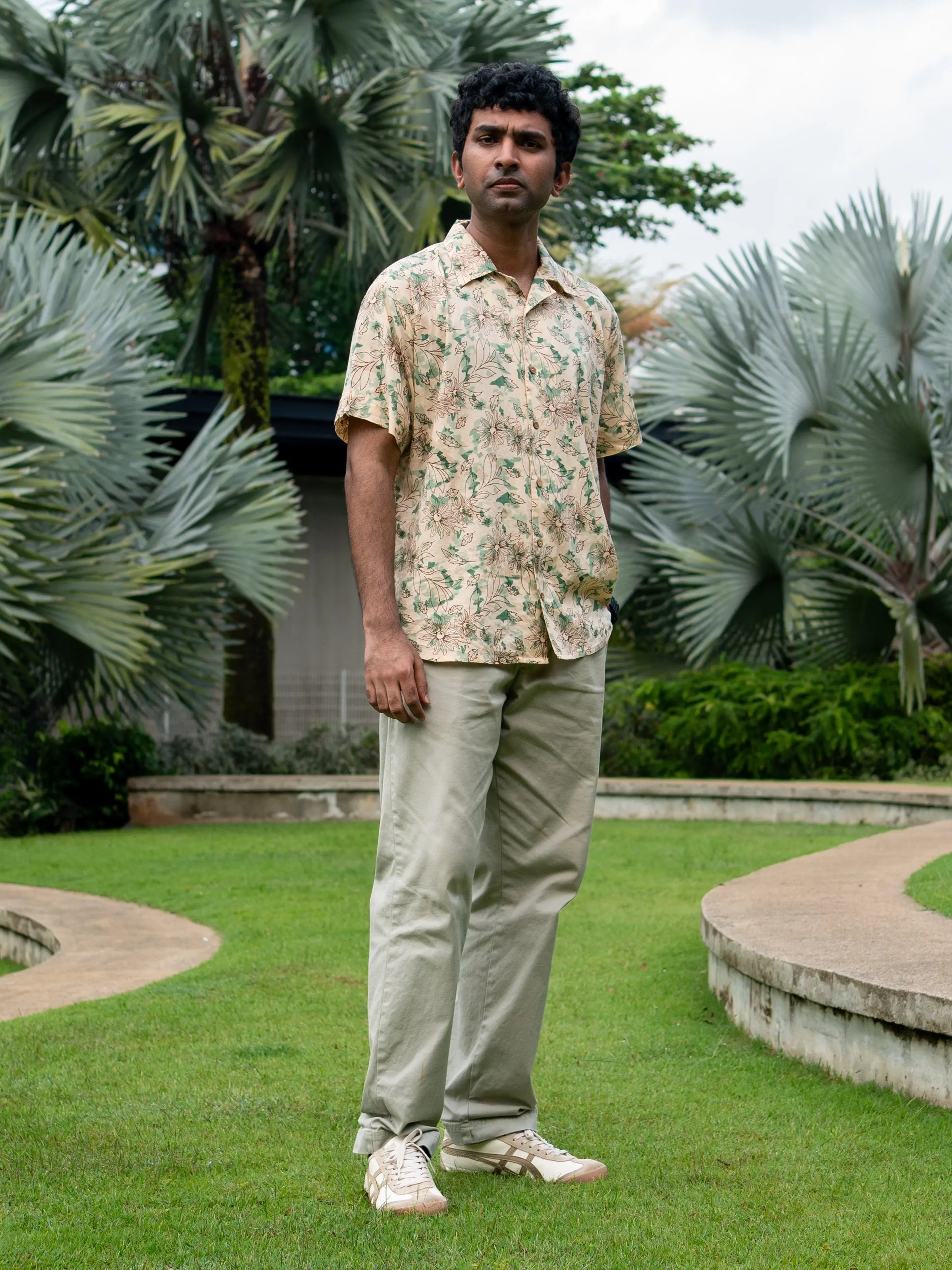 Bali Green Adults Unisex Cotton Shirt Nimbu