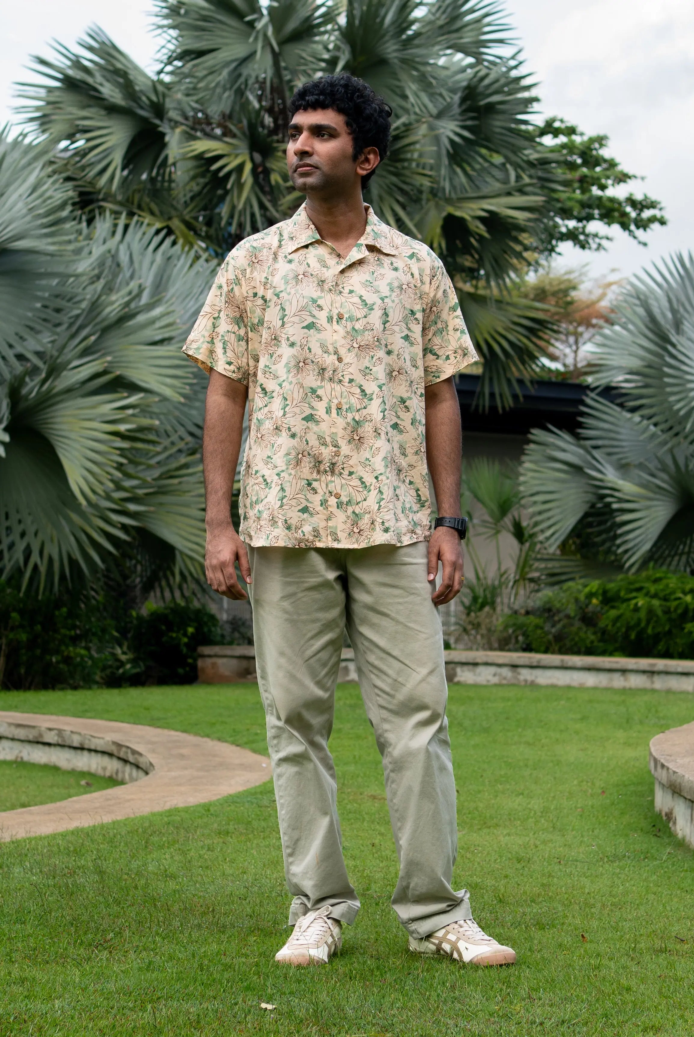 Bali Green Adults Unisex Cotton Shirt Nimbu