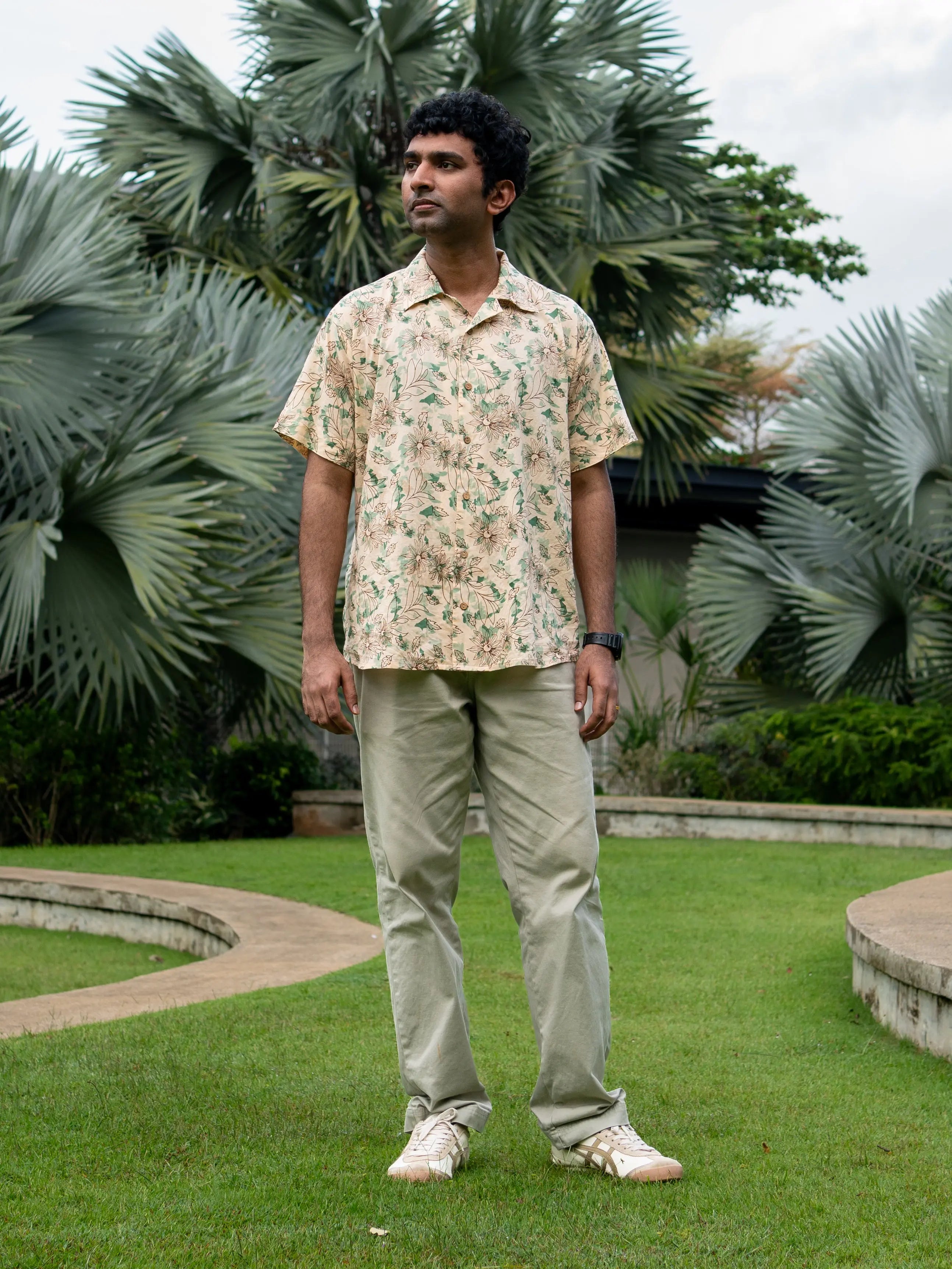 Bali Green Adults Unisex Cotton Shirt Nimbu