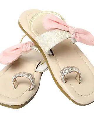 Brocade Pink Sash Girls' Sandals Pretty Random Design