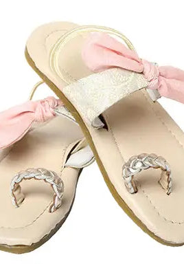 Brocade Pink Sash Girls' Sandals Pretty Random Design