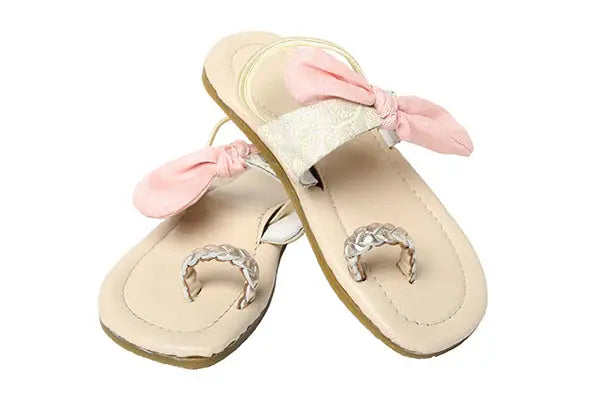 Brocade Pink Sash Girls' Sandals Pretty Random Design