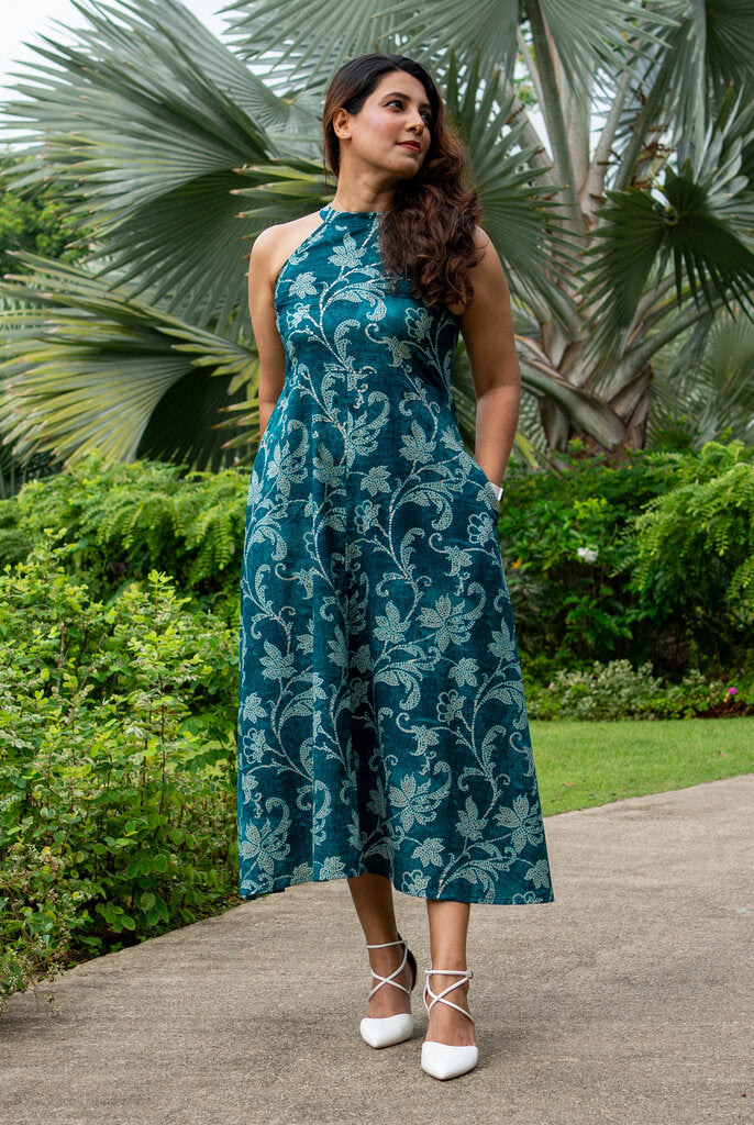 Alia Women's Halter Dress in Muslin Cotton 2