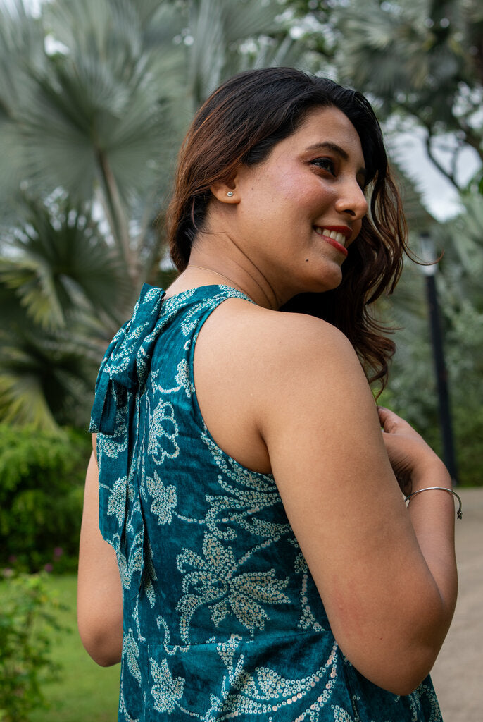 Alia Women's Halter Dress in Muslin Cotton 5