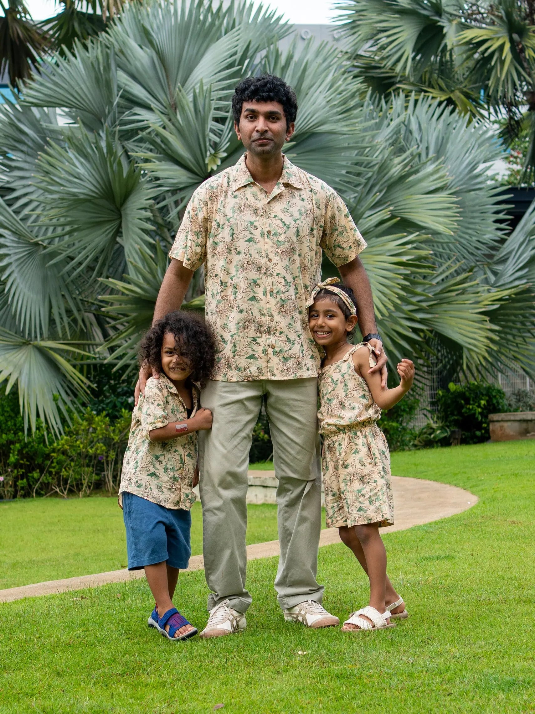 Bali Green Girls Cotton Playsuit Nimbu