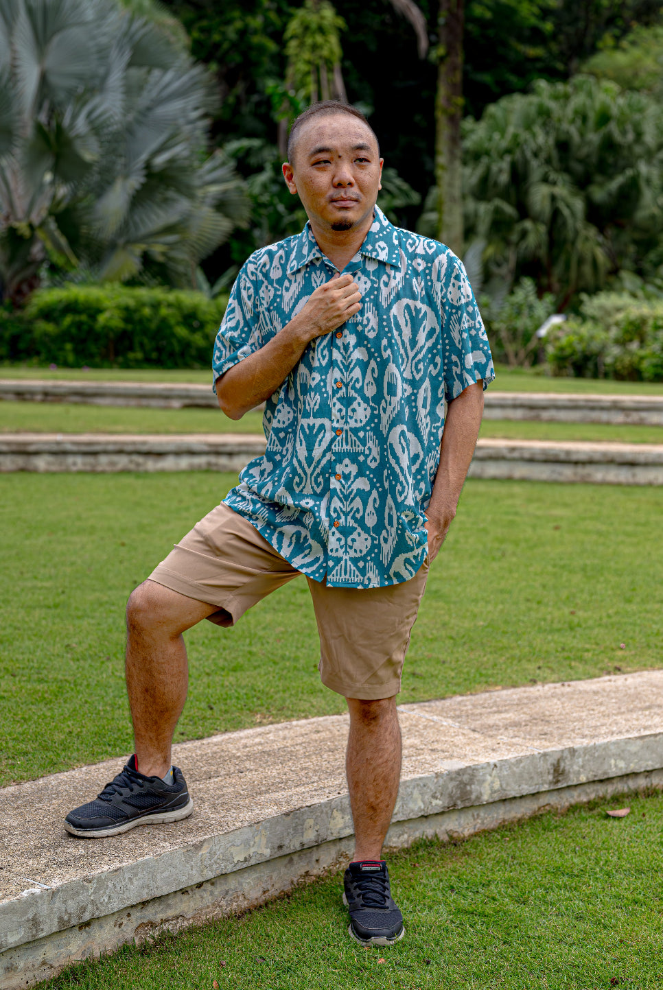 Ankara_Blue_Adults_Unisex_Cotton_Shirt4