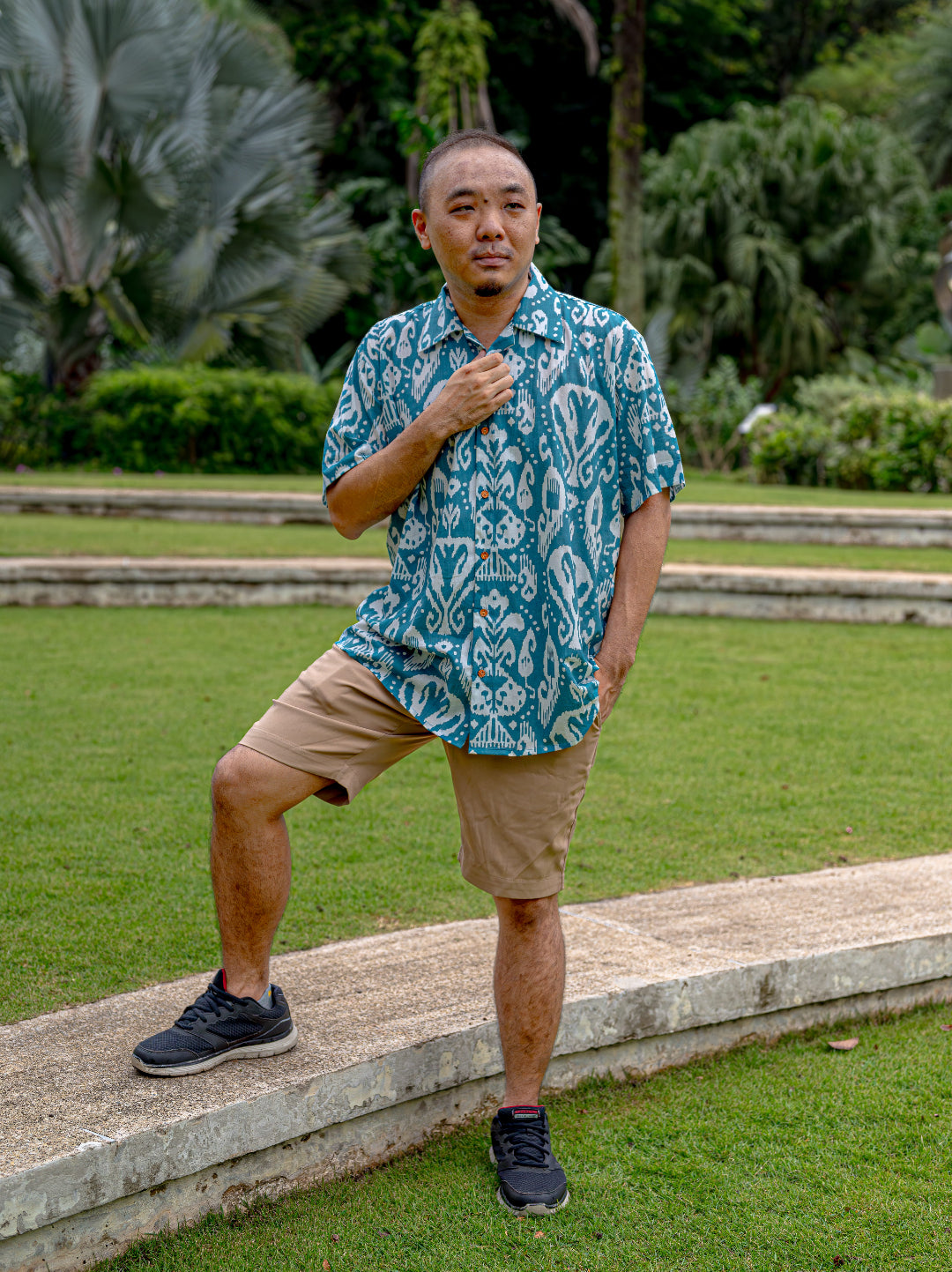 Ankara_Blue_Adults_Unisex_Cotton_Shirt4