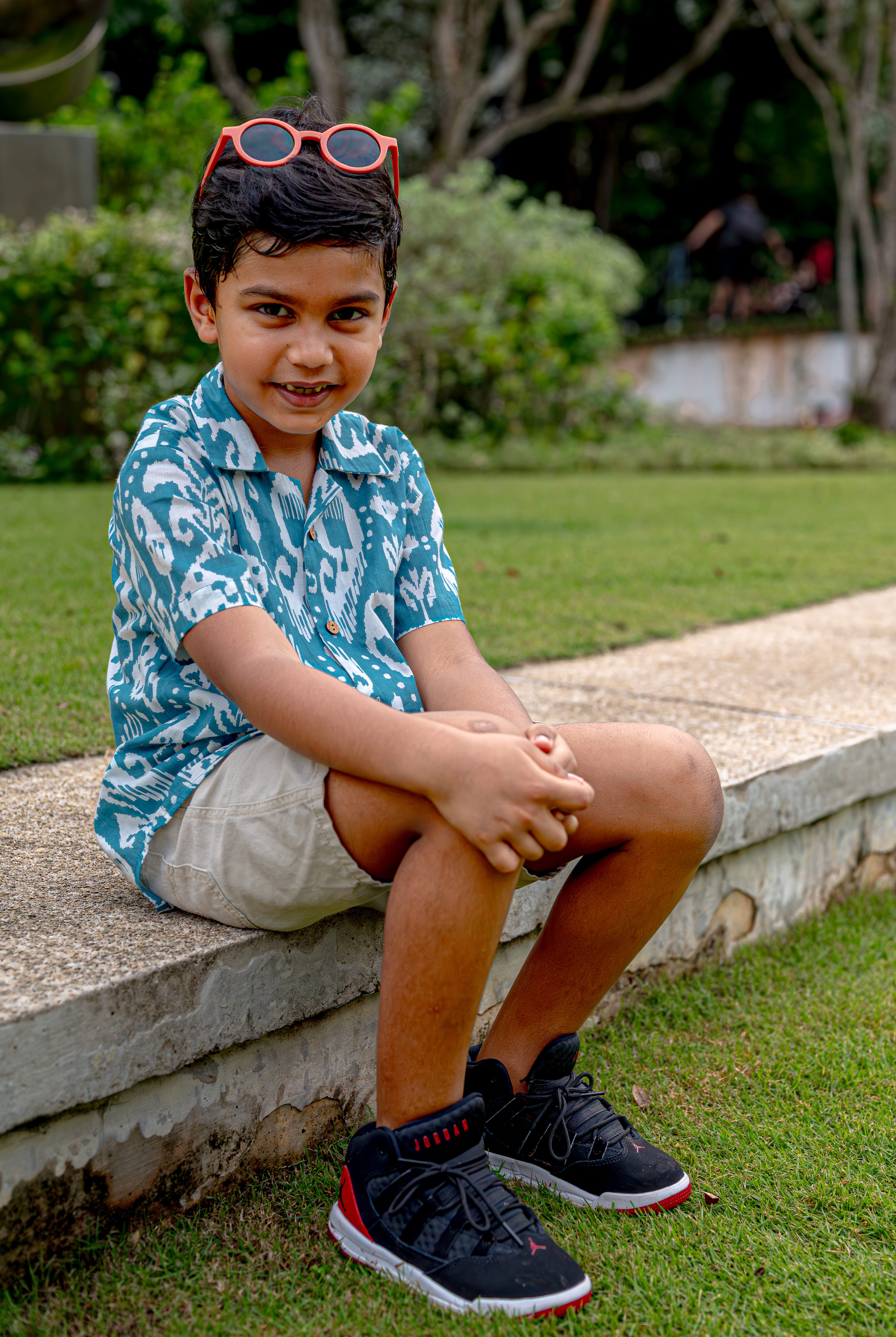 Ankara_Blue_Unisex_Cotton_Shirt_in_Hawaiian_Collar_3