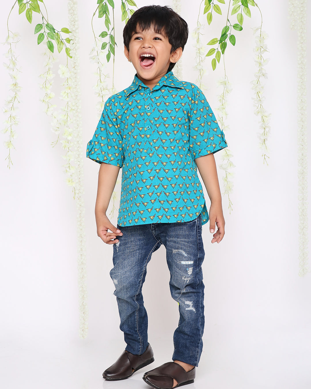 Chidiya Shirt with Roll-up Sleeves