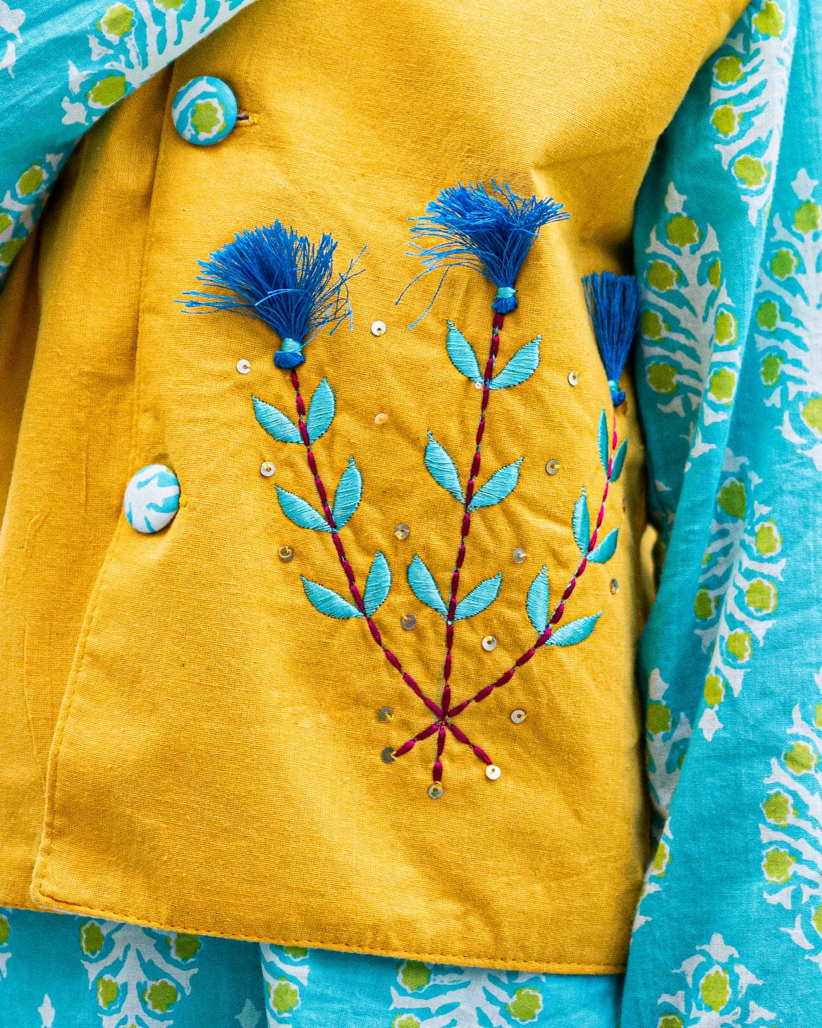 Nimbu Singapore Kurta Jacket set for boys