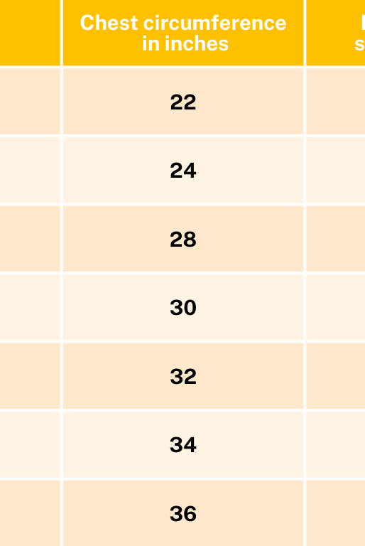 Cambodia Kids Unisex Cotton Shirt with Mandarin Collar Size Chart - Nimbu Kids