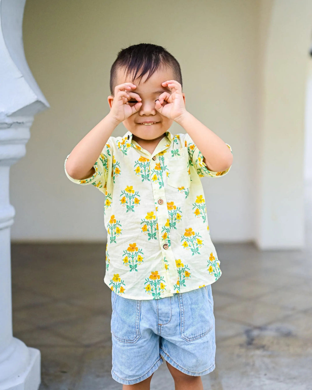 Breeze Yellow Floral Unisex Shirt Nimbu