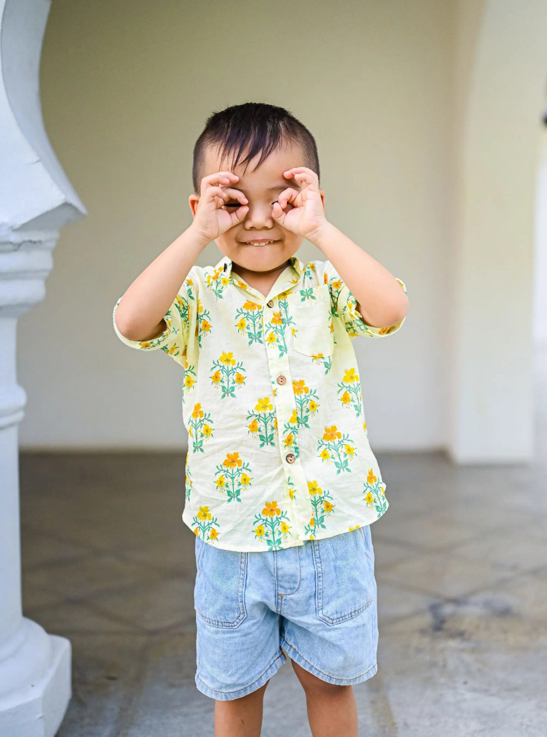 Breeze Yellow Floral Unisex Shirt Nimbu