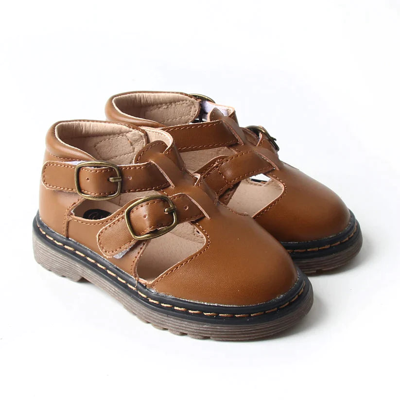One, Two, Buckle my Shoe - Brown - Nimbu Kids