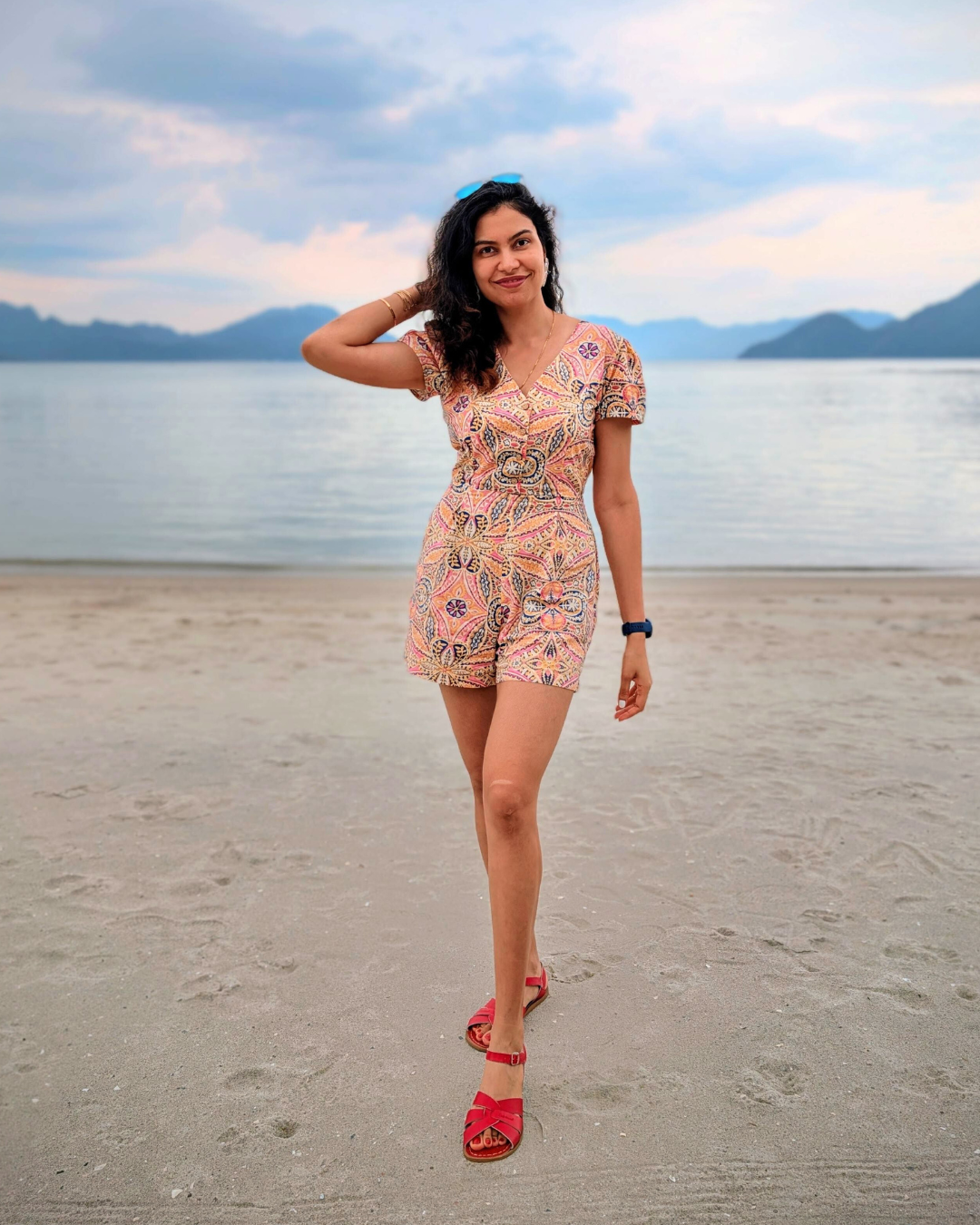 Candy Kiss Women's Playsuit in Cotton Nimbu