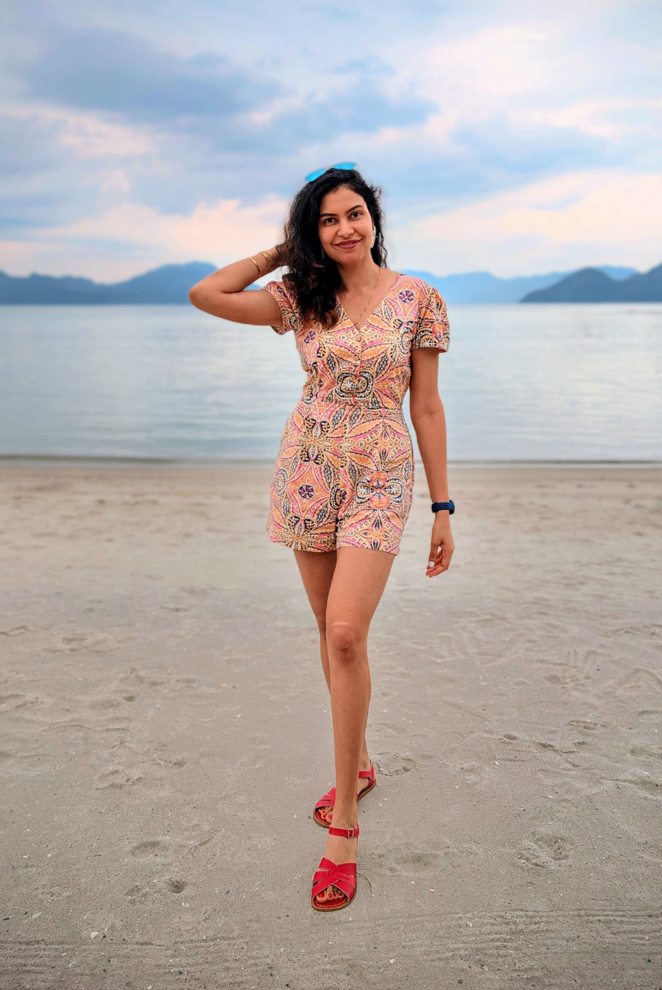 Candy Kiss Women's Playsuit in Cotton Nimbu