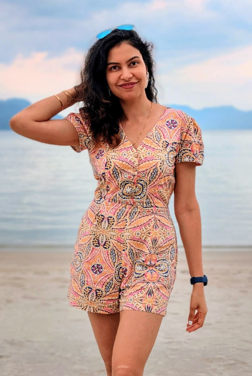 Candy Kiss Women's Playsuit in Cotton Nimbu