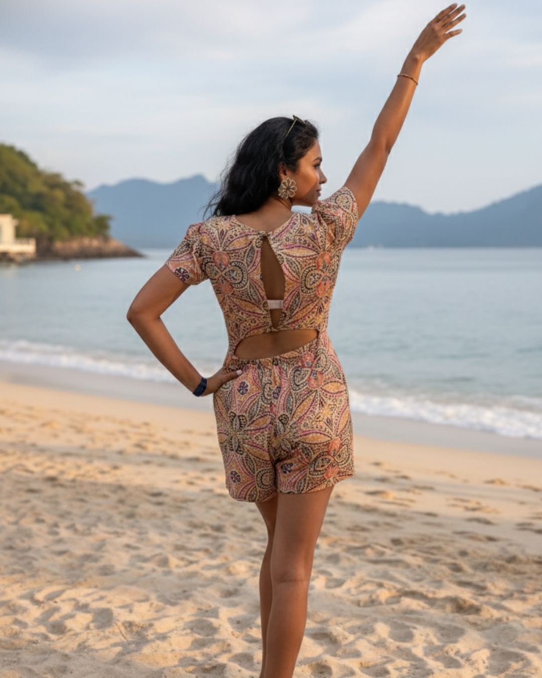 Candy Kiss Women's Playsuit in Cotton Nimbu