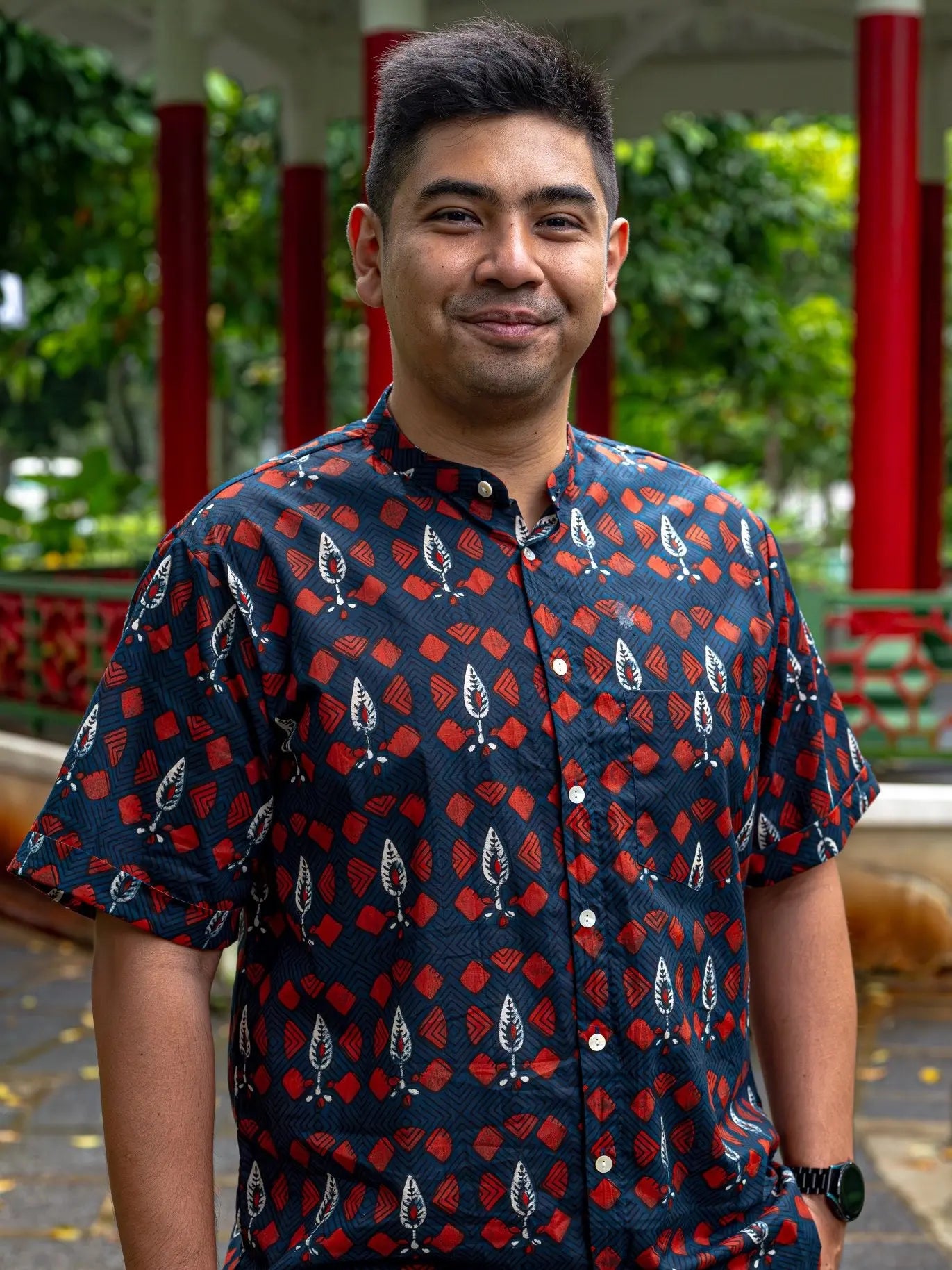 Celestial Adults Unisex Cotton Shirt in Blue Nimbu