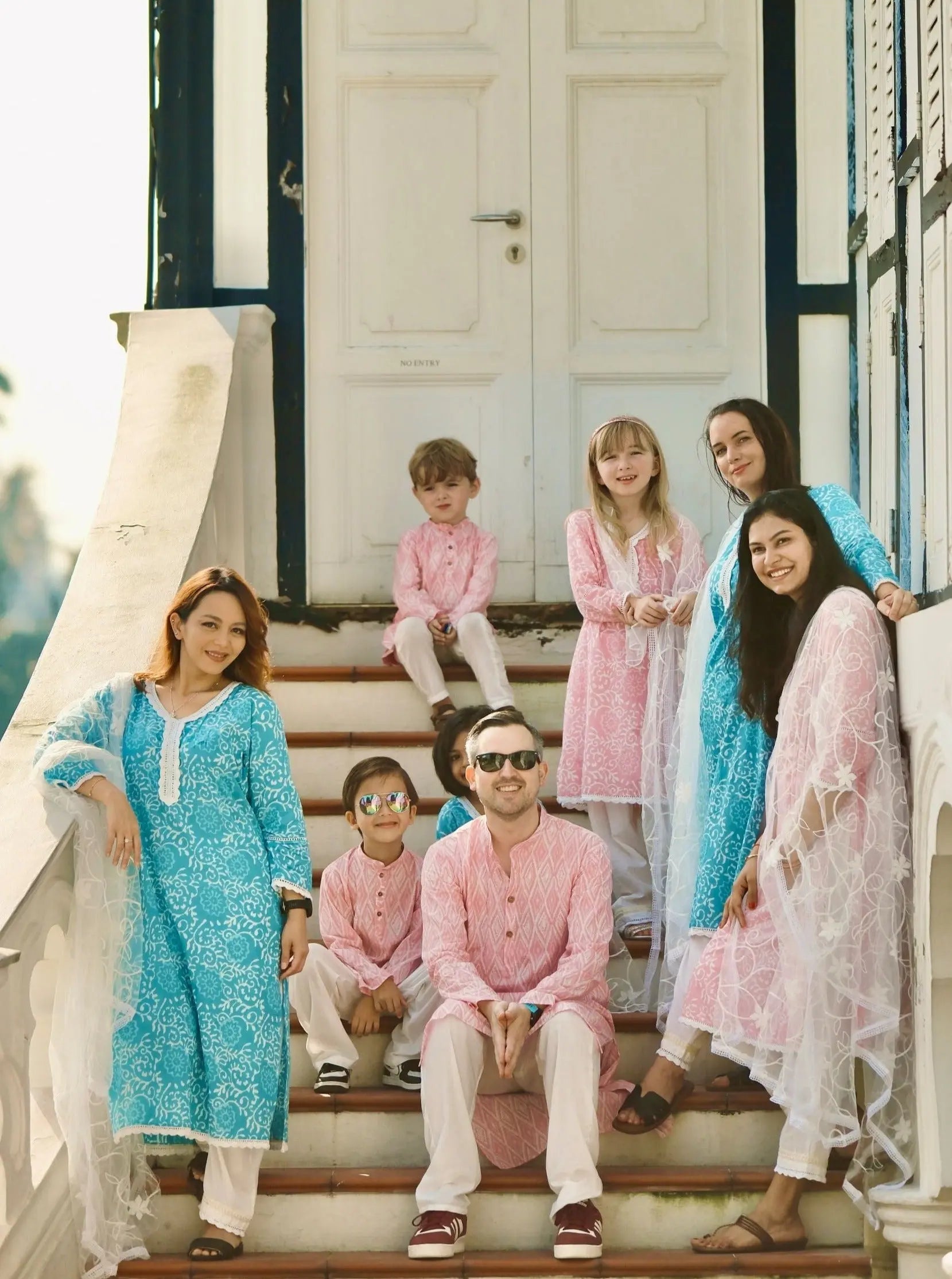 'Meher' Men's Pink Kurta Pajama Set in Soft Cotton Nimbu