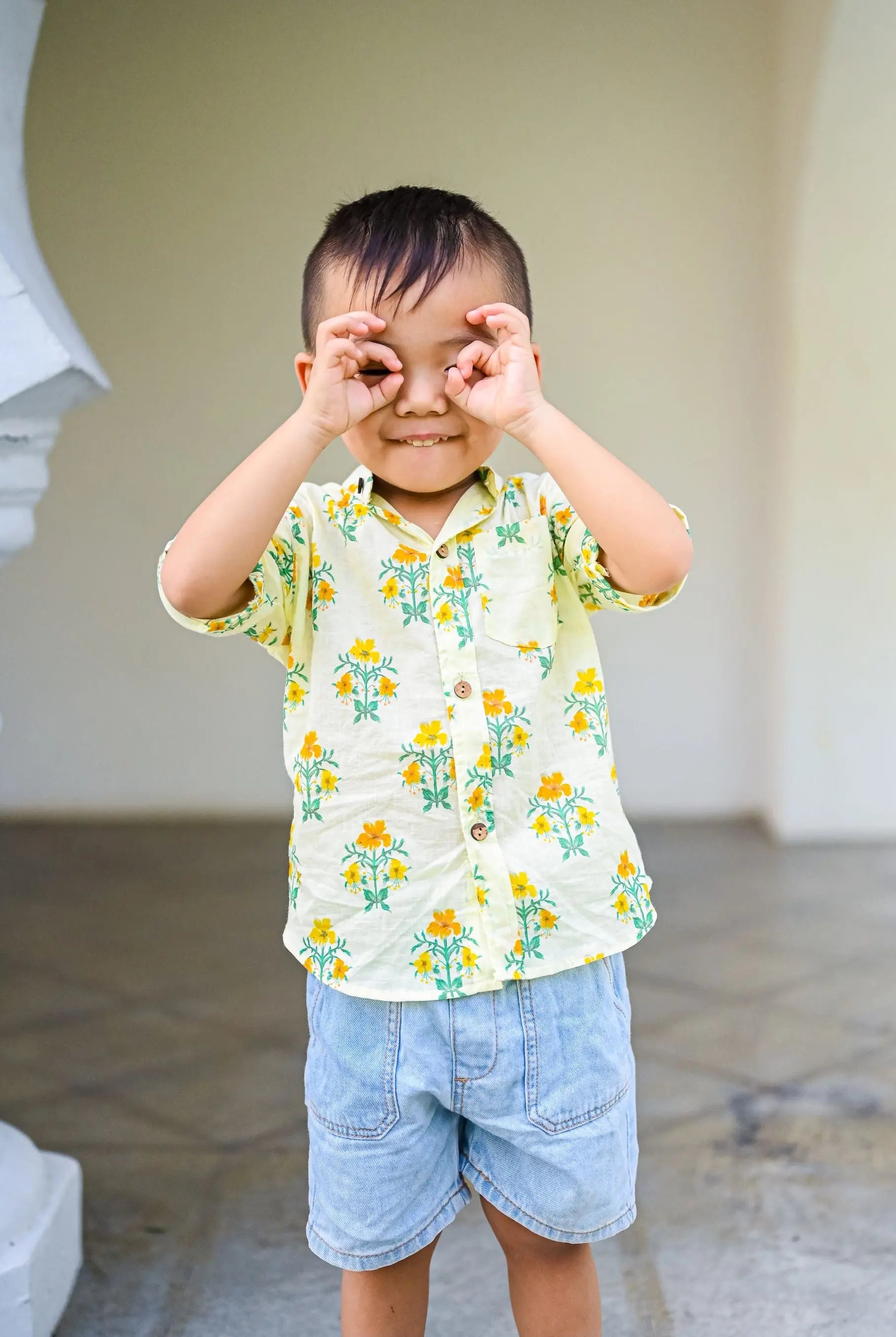 Breeze Yellow Floral Unisex Shirt Nimbu