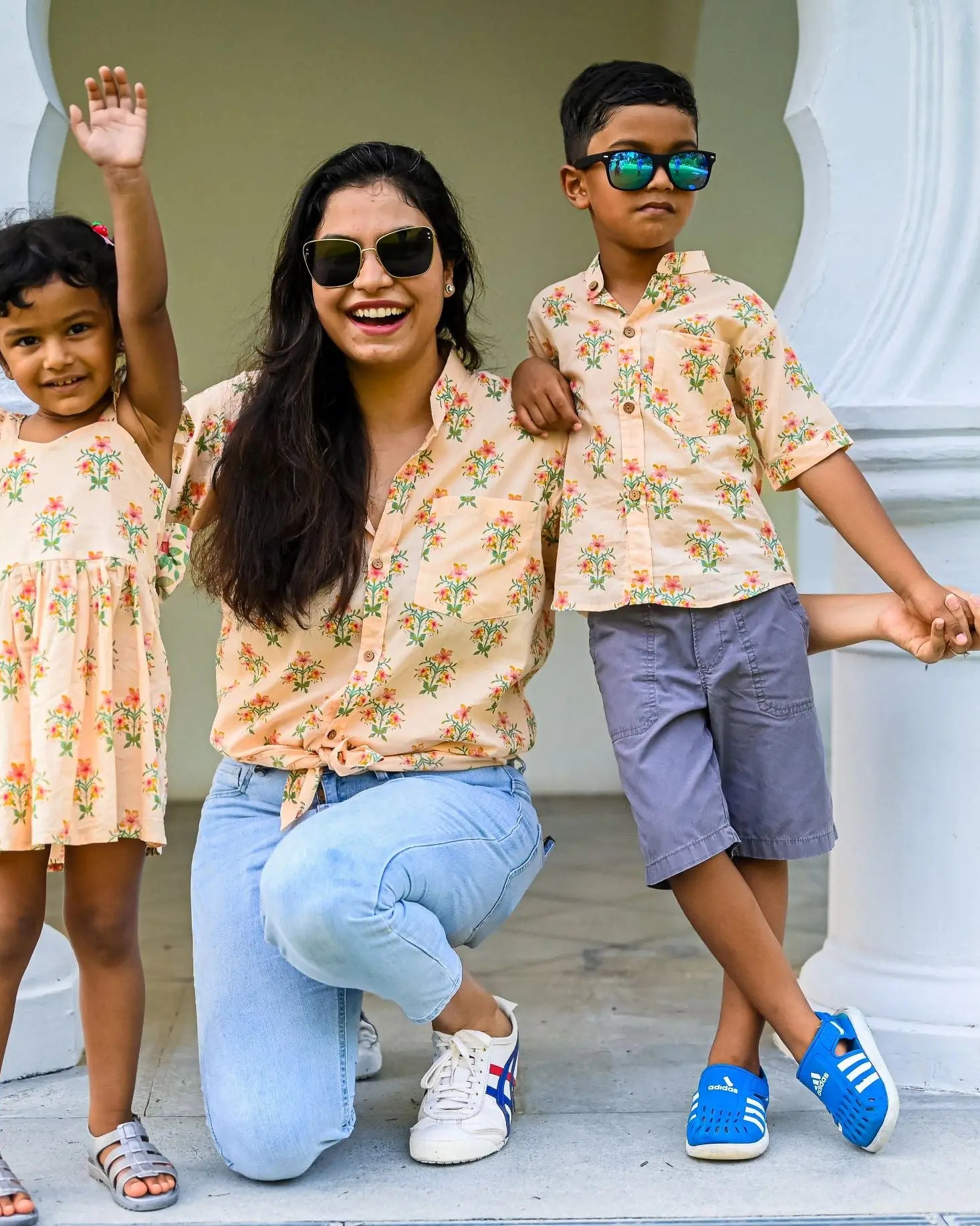 Breeze Peach Floral Unisex Shirt Nimbu