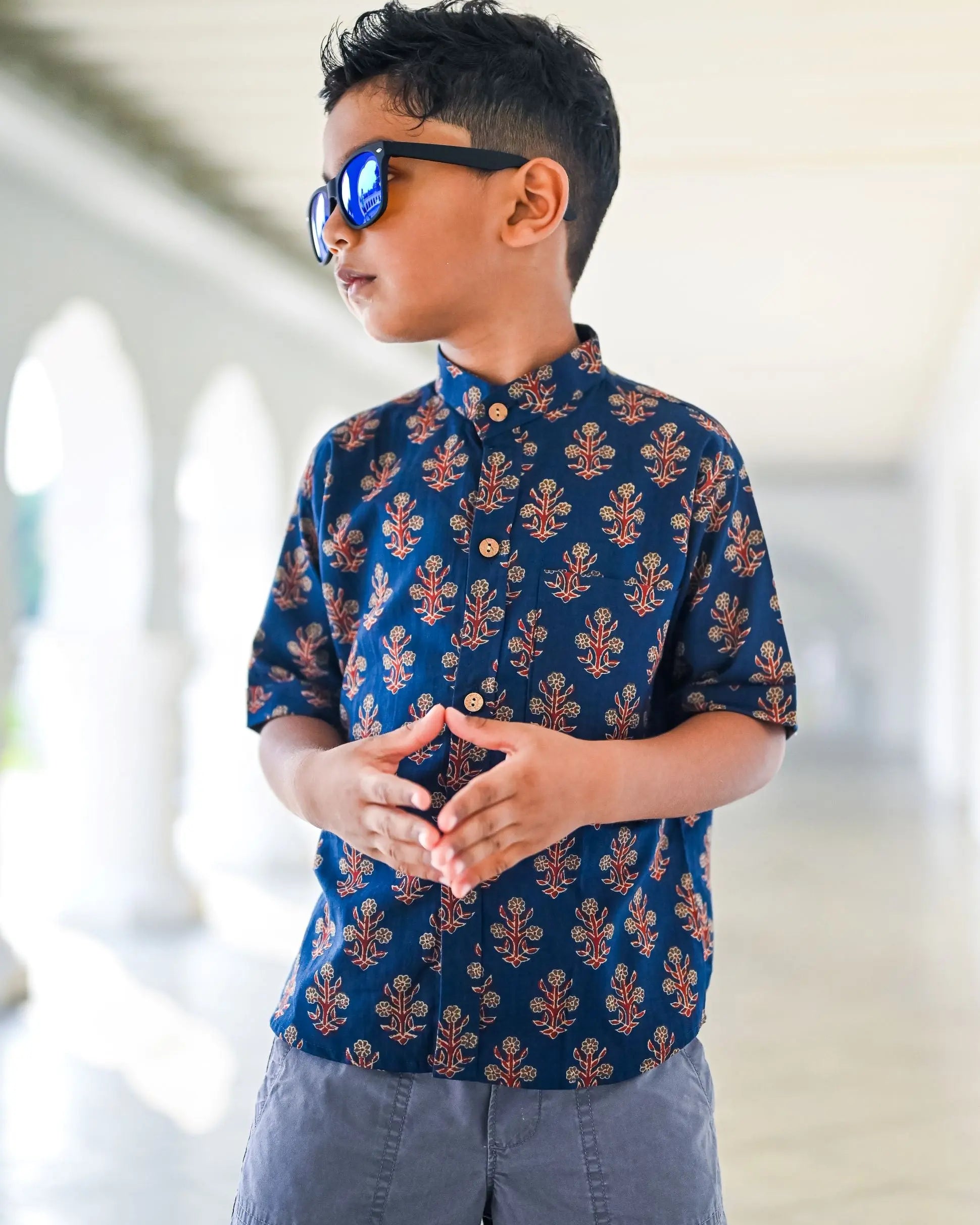 Twilight Blue Floral Unisex Shirt Nimbu
