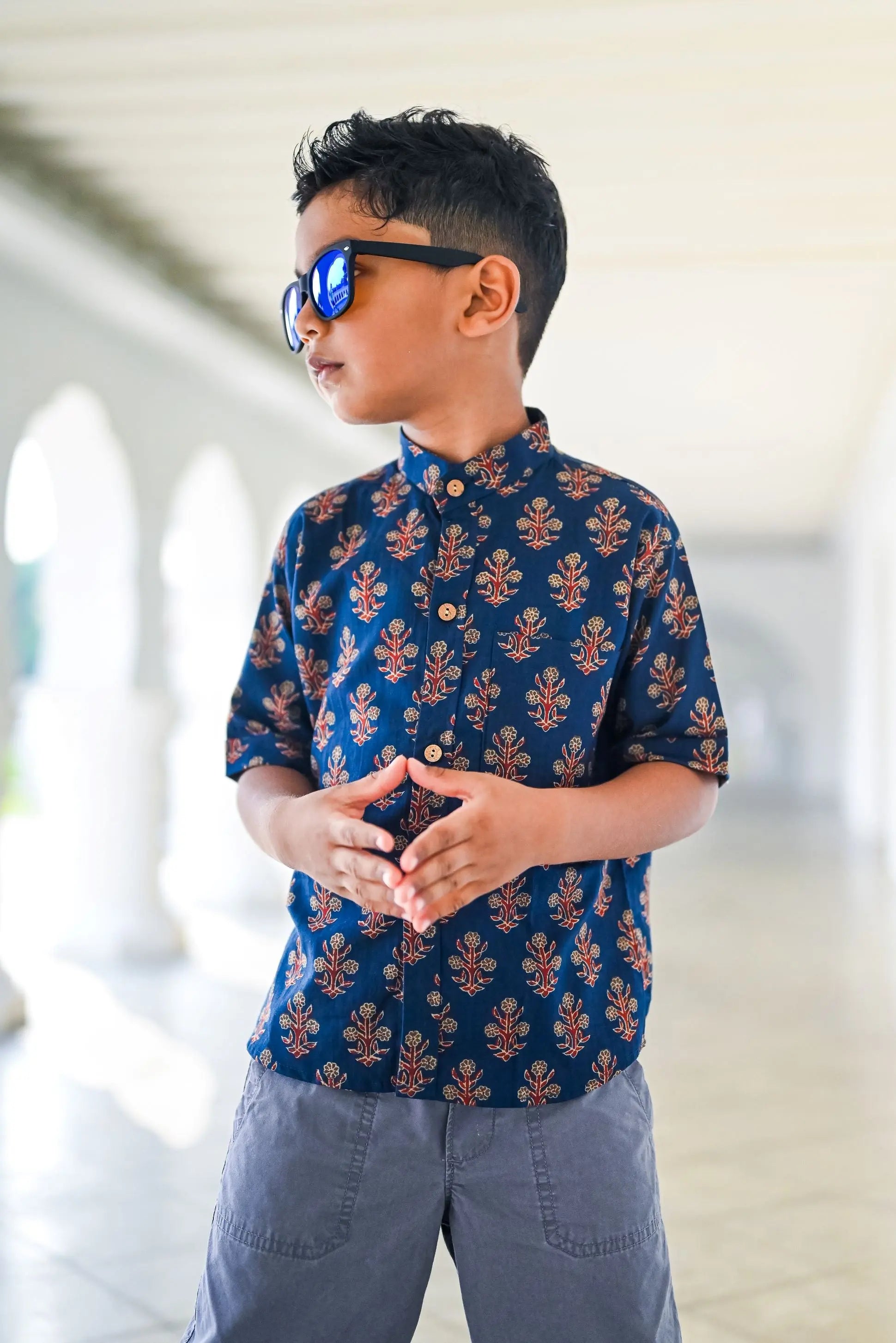 Twilight Blue Floral Unisex Shirt Nimbu