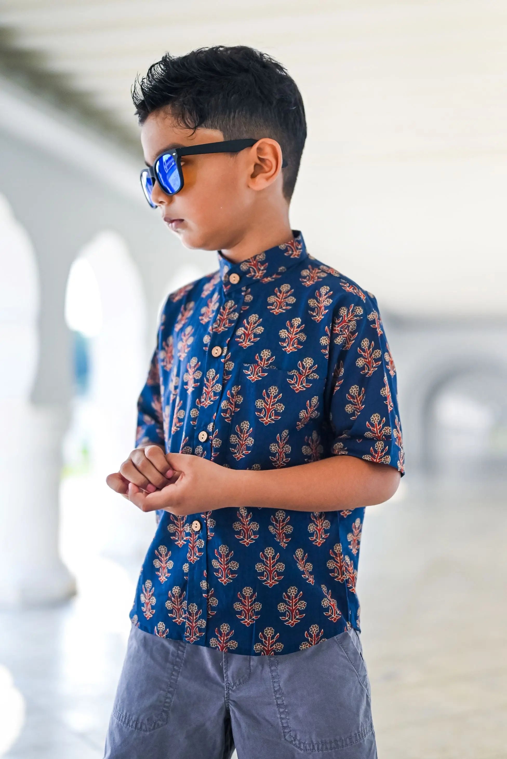 Twilight Blue Floral Unisex Shirt Nimbu
