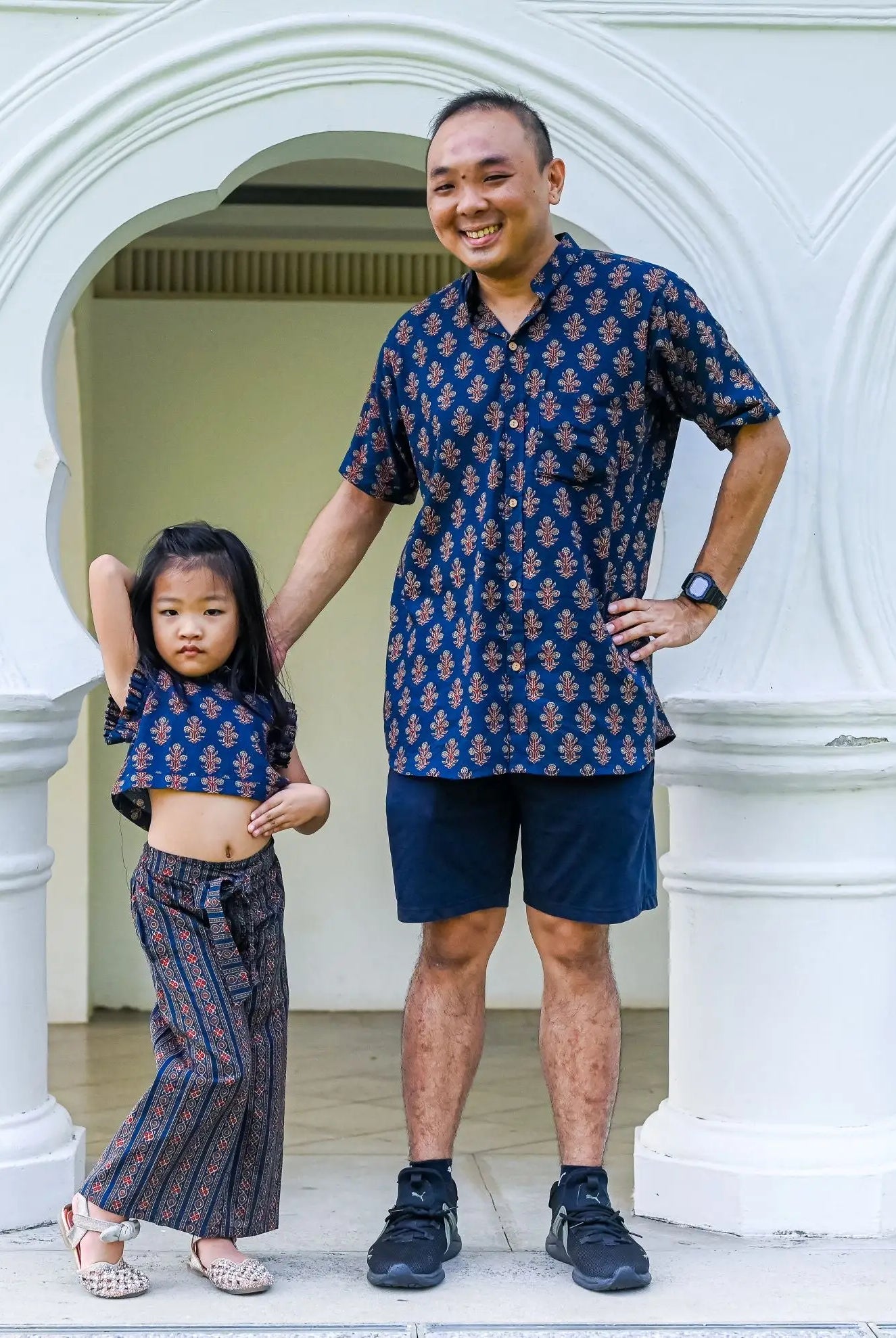 Twilight Blue Sleeveless Crop top & Palazzo Set for girls Nimbu