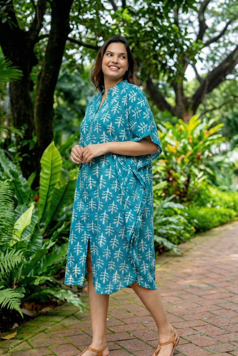 Ella Women's Kaftan Dress Free Size Nimbu