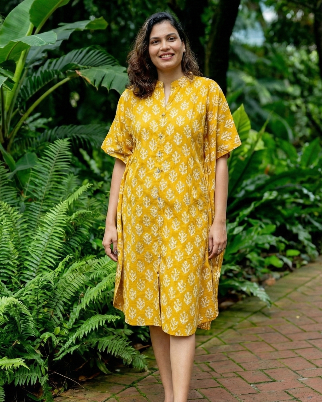 Ella Women's Kaftan Dress Free Size Nimbu