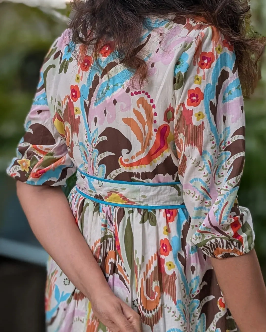 Havana White Unicorn Women Short Dress in Cotton Nimbu