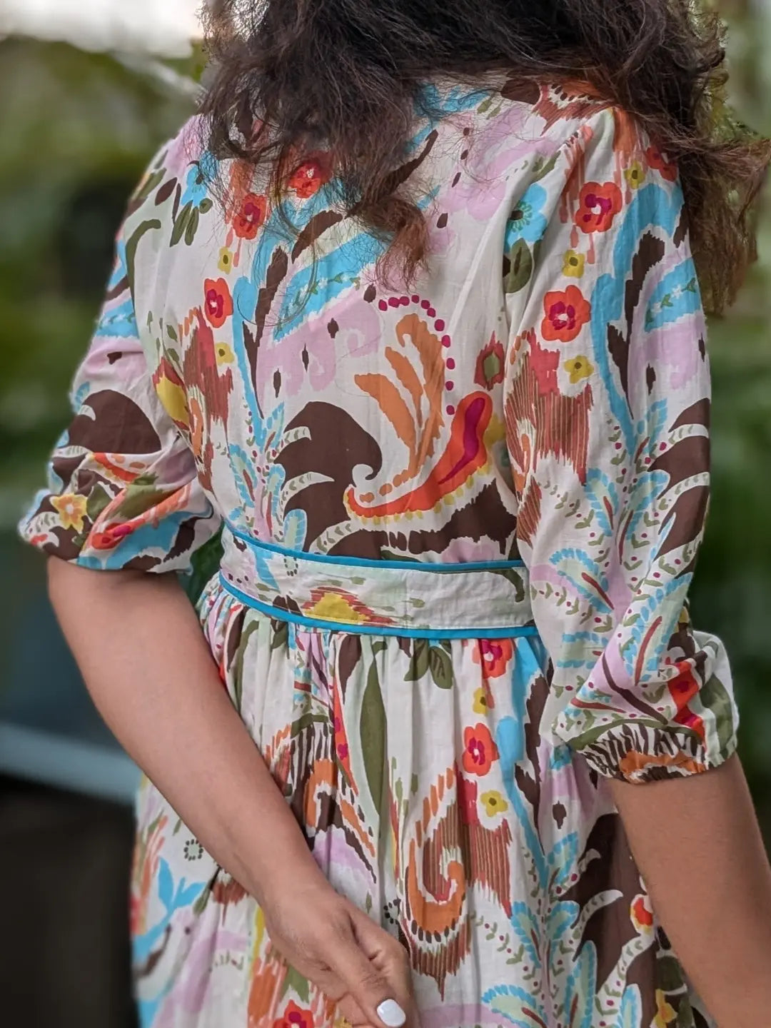 Havana White Unicorn Women Short Dress in Cotton Nimbu