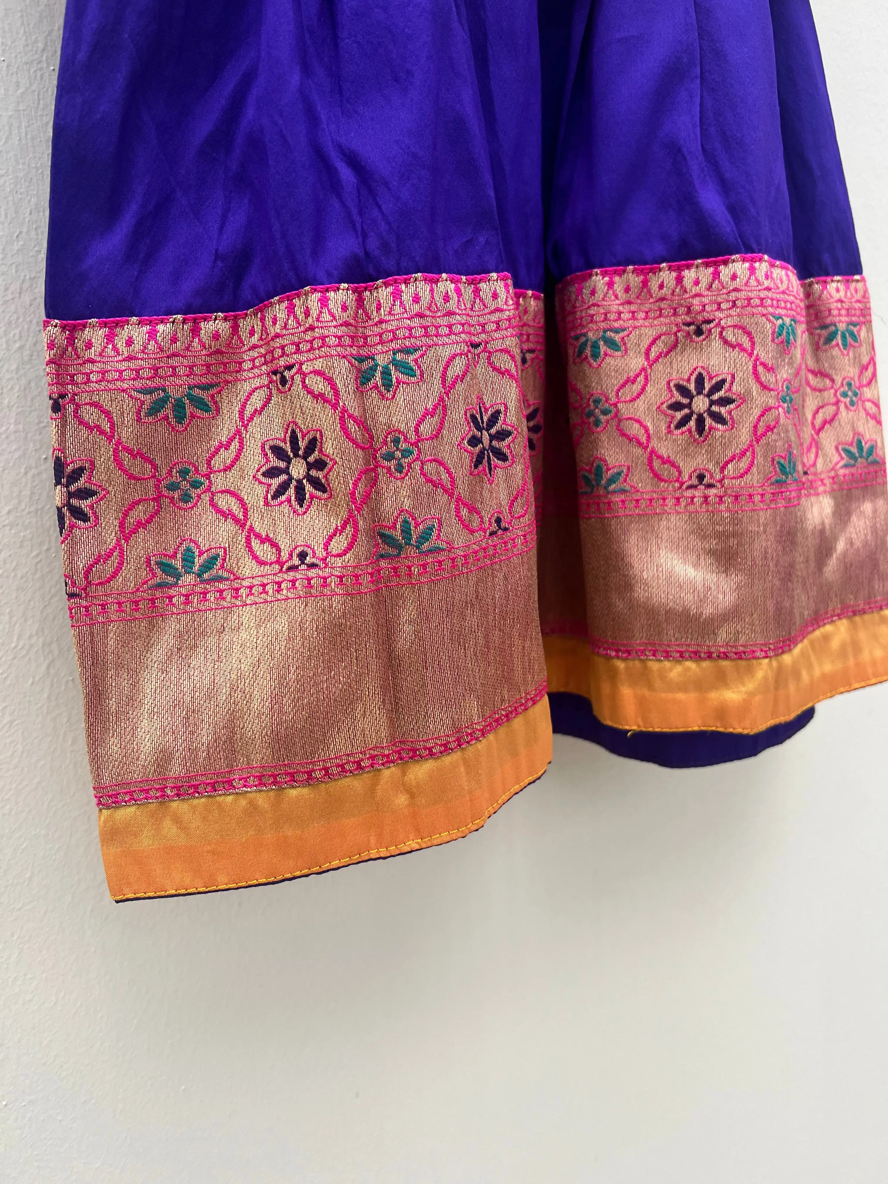 Preloved Yellow Pink Purple Pavadai Nimbu Kids